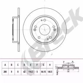 Тормозной диск BRECK BR 067 SA100